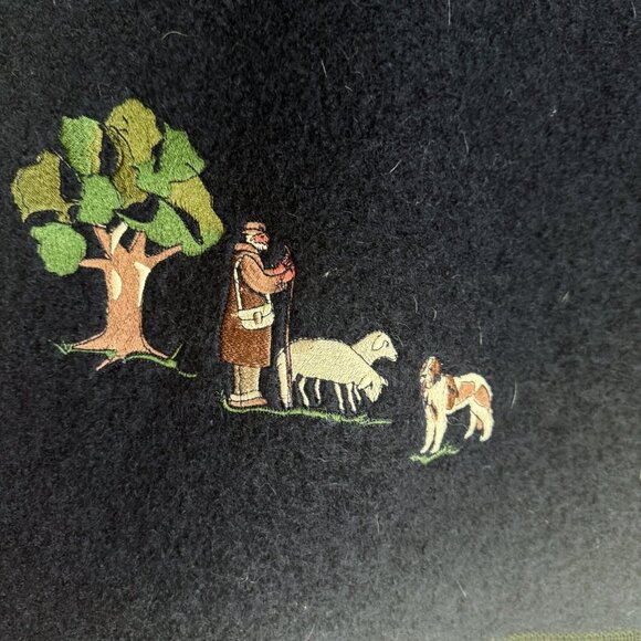 Gaddy Sport Boiled Wool Embroidered Scenes Jacket - Picture 6 of 8